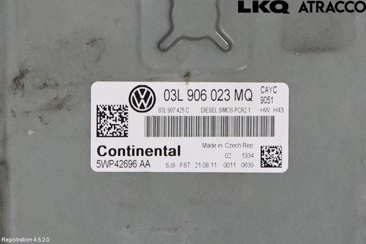 Volkswagen VW GOLF VI 09-13 Styrenhet Inspump Diesel