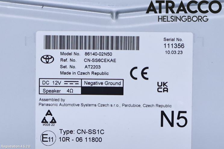 Toyota COROLLA 19- Radio