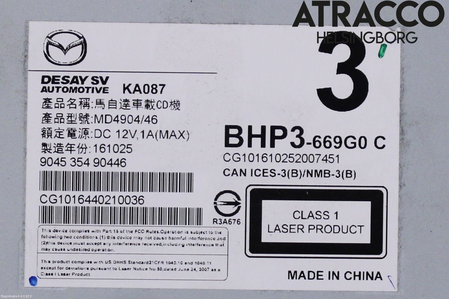 Mazda 3 III 14-19 Cd Radio - Multimediapanel