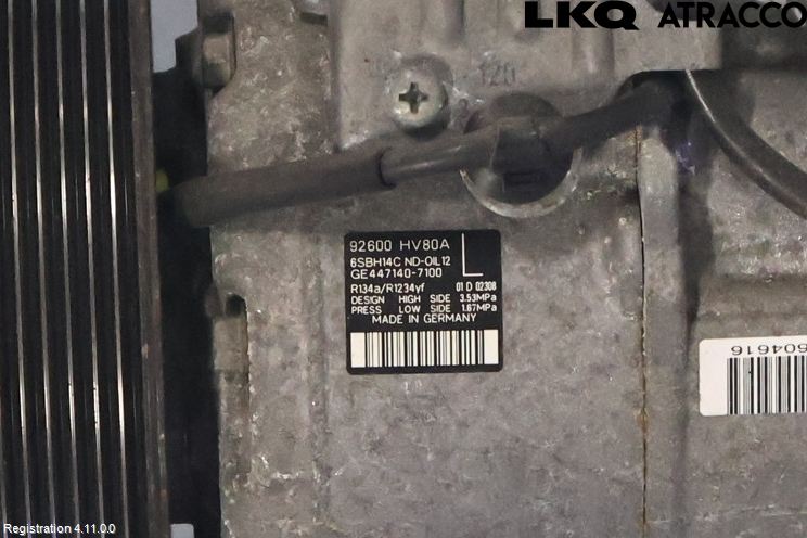 Nissan QASHQAI 17-21 Ac Kompressor