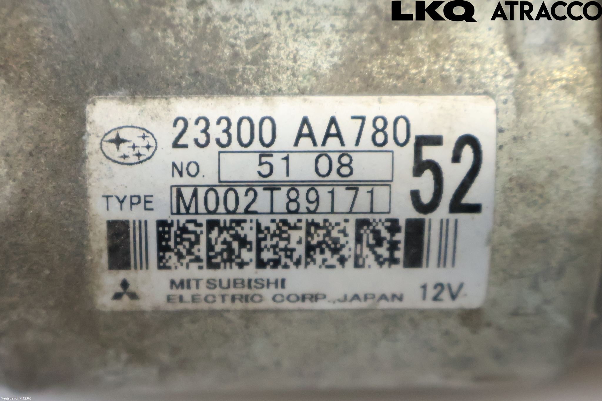 Subaru OUTBACK 15-20 Startmotor Diesel