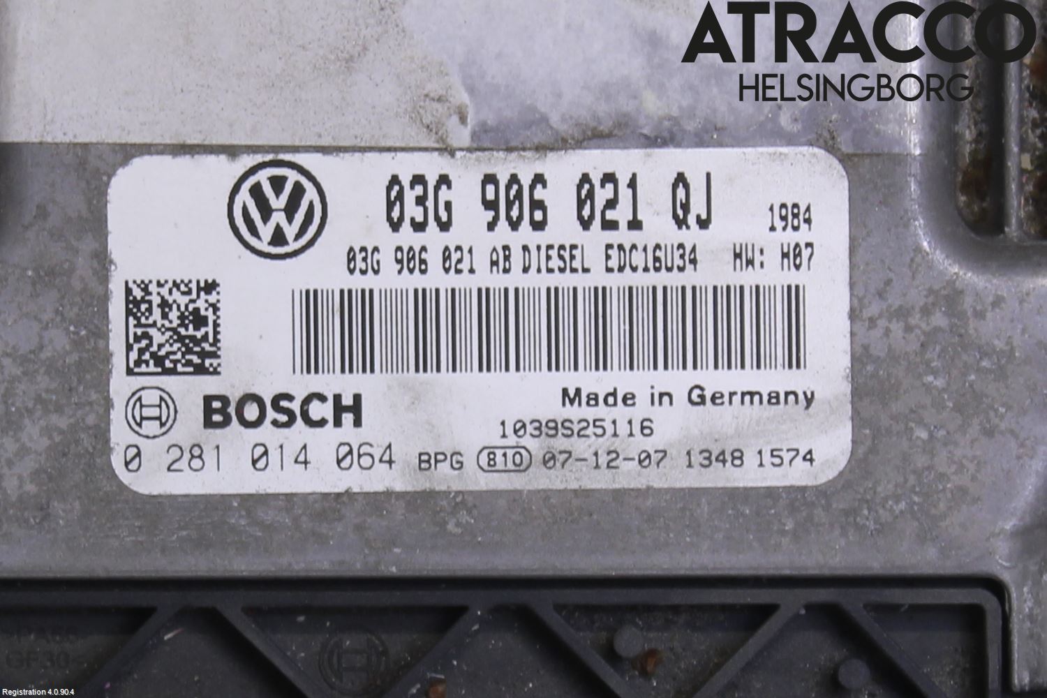 Volkswagen VW GOLF V 04-09 Styrenhet Inspump Diesel