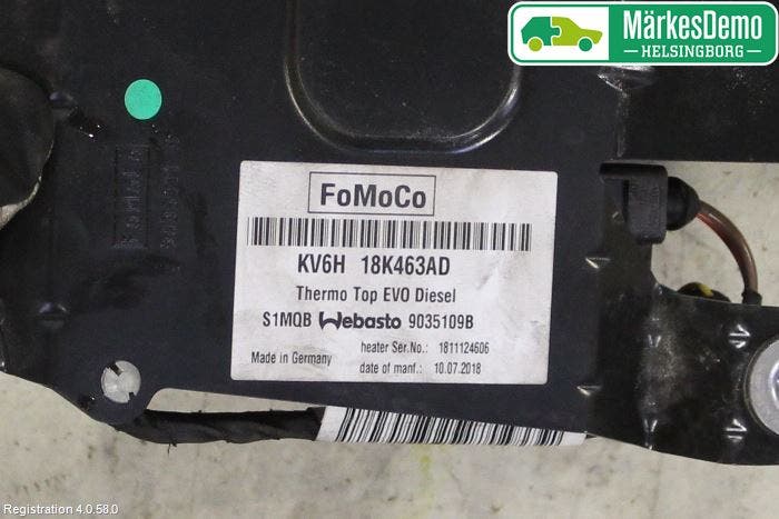 Ford TRANSIT/TOURNEO CONNECT 13-22 Dieselvärmare