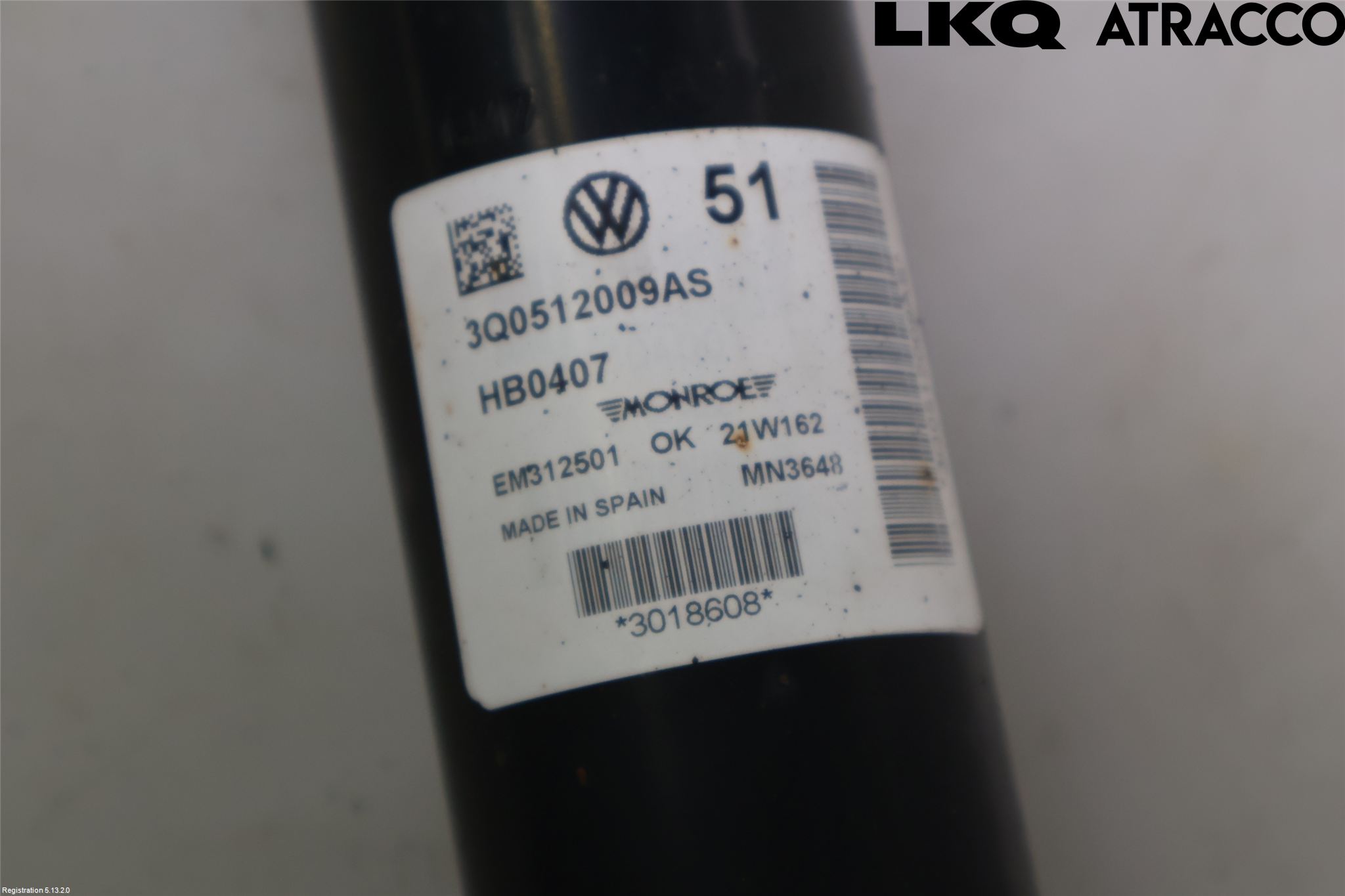 Volkswagen VW ARTEON 17- Stötdämpare Bak