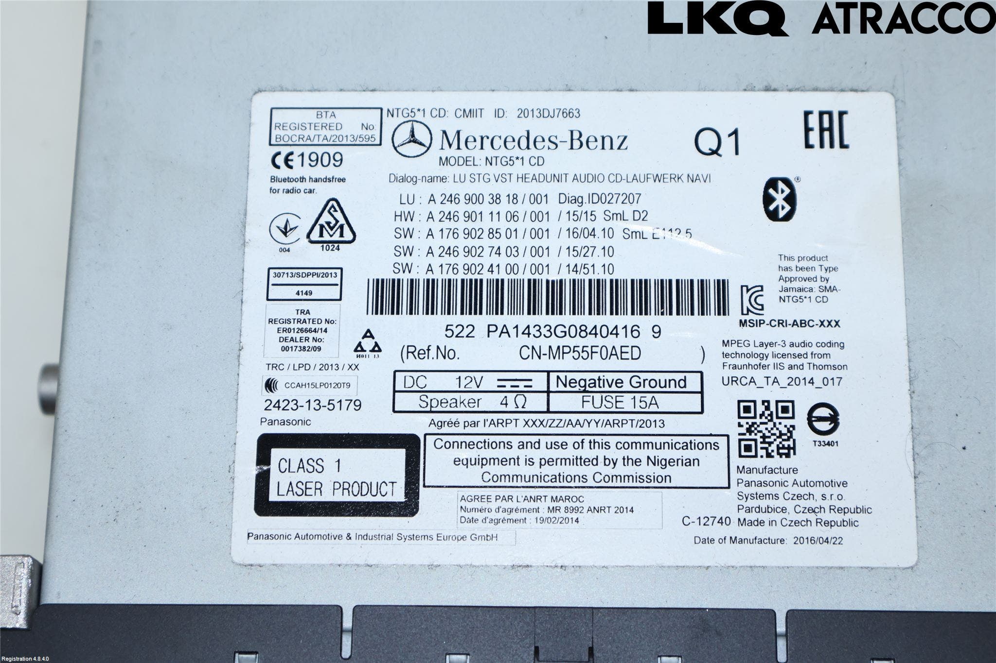 Mercedes-Benz MB CLA-KLASS (C117/X117) 13-19 Cd Radio - Multimediapanel