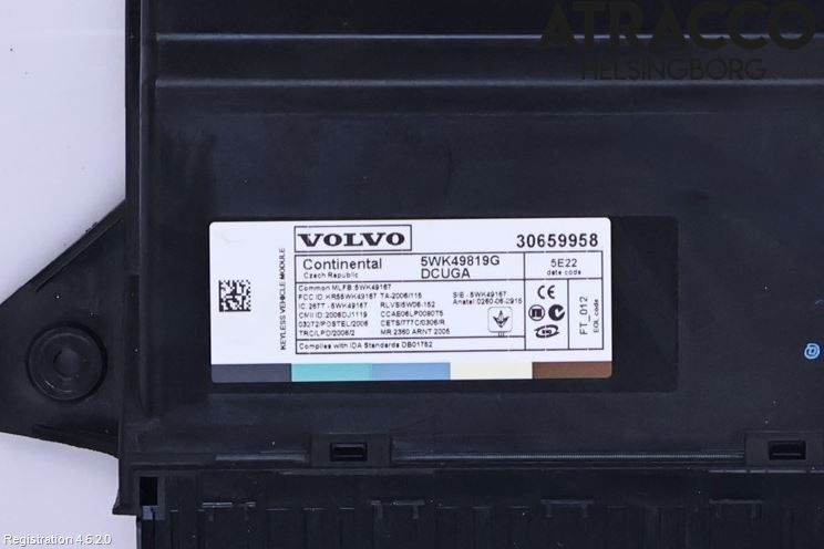 Volvo XC60 14-17 Styrenhet Nyckellöst System