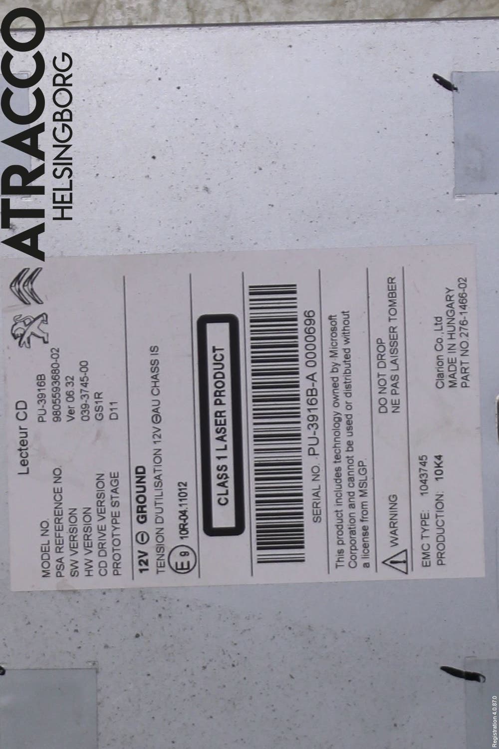 Peugeot 308 14-21 Cd Växlare