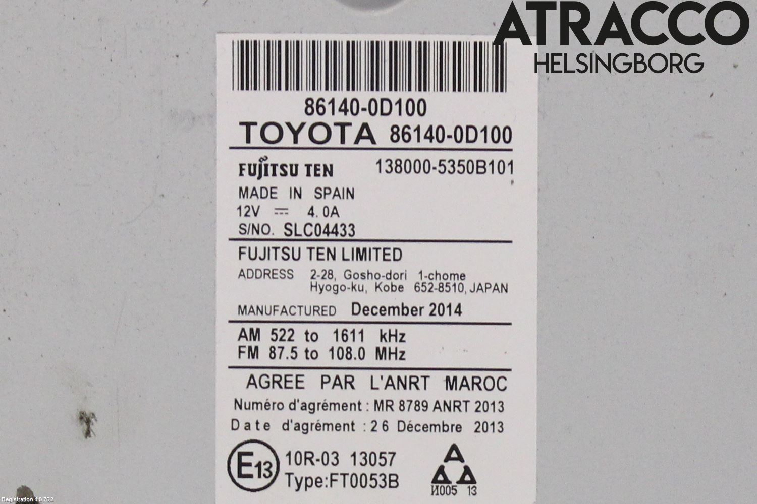 Toyota YARIS XP130 15-20 Cd Radio - Multimediapanel