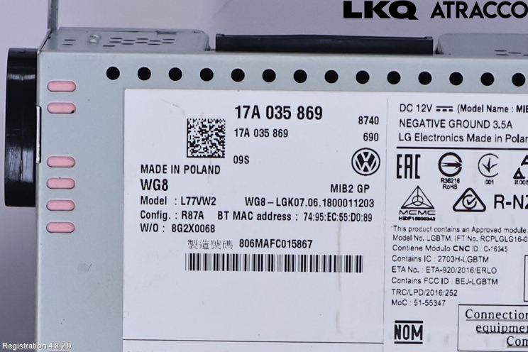 Volkswagen VW POLO VI 18->> Cd Radio - Multimediapanel
