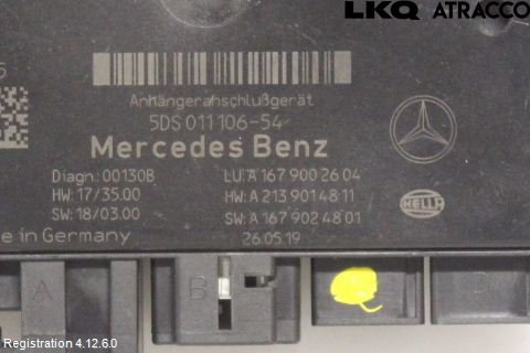 Mercedes-Benz MB E-KLASS (W213) 16-23 Styrenhet Dragkrok
