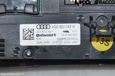 Audi A7/S7 4G 11-17 Ac Styrenhet Ac Manöveren