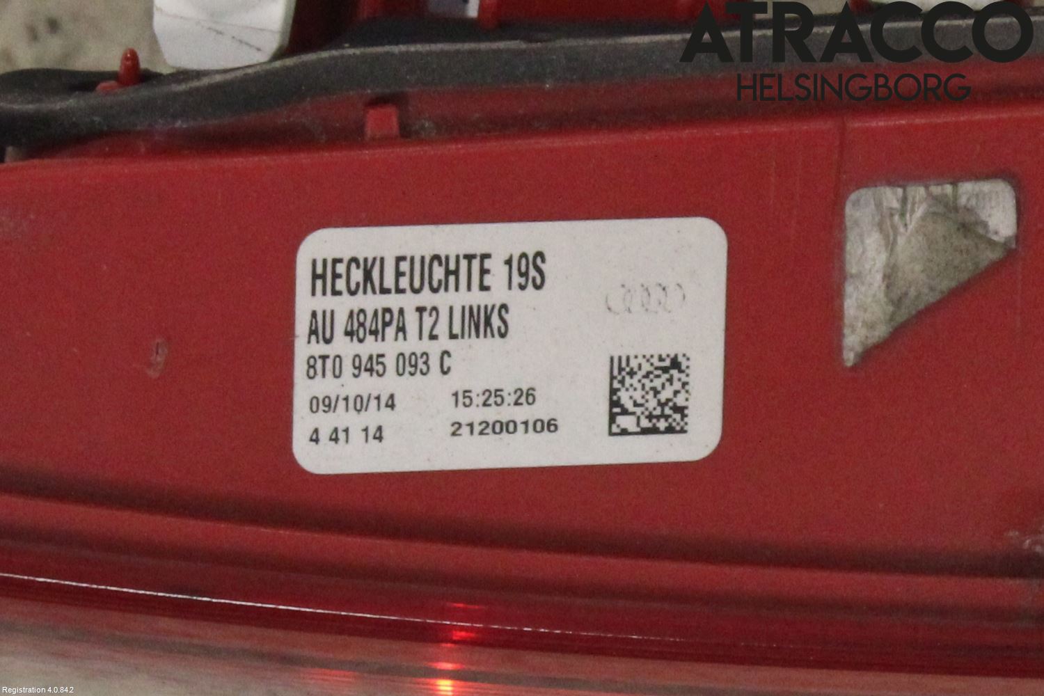 Audi A5 07-16 Bakljus Lucka Vä