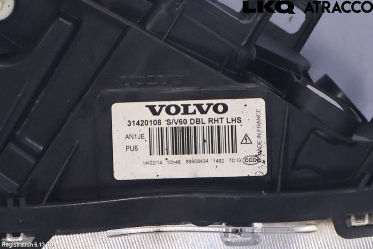 Volvo V60 14-18 Strålkastare Vänster