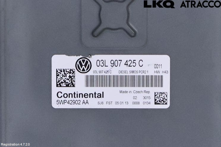 Volkswagen VW TOURAN 10-15 Styrenhet Inspump Diesel