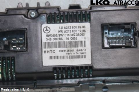Mercedes-Benz MB E-KLASS (W212) 09-16 Ac Styrenhet Ac Manöveren
