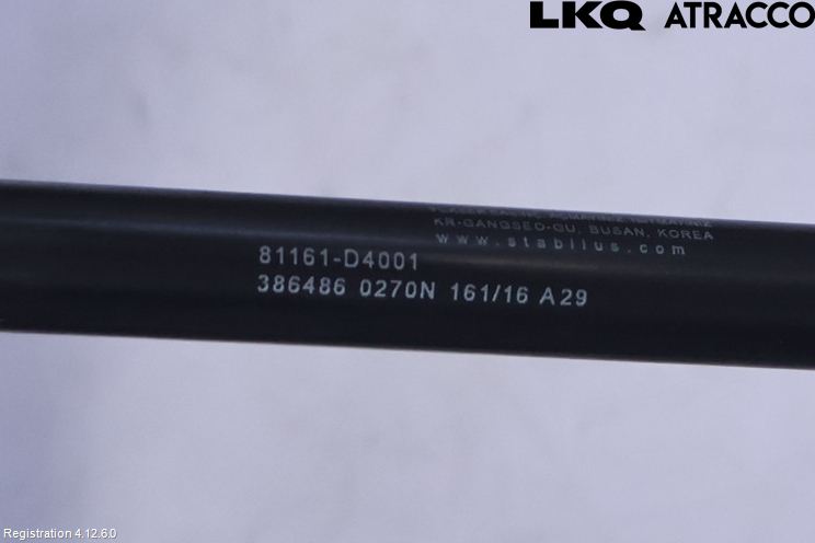 Kia OPTIMA 16-20 Gasfjäder Motorhuv