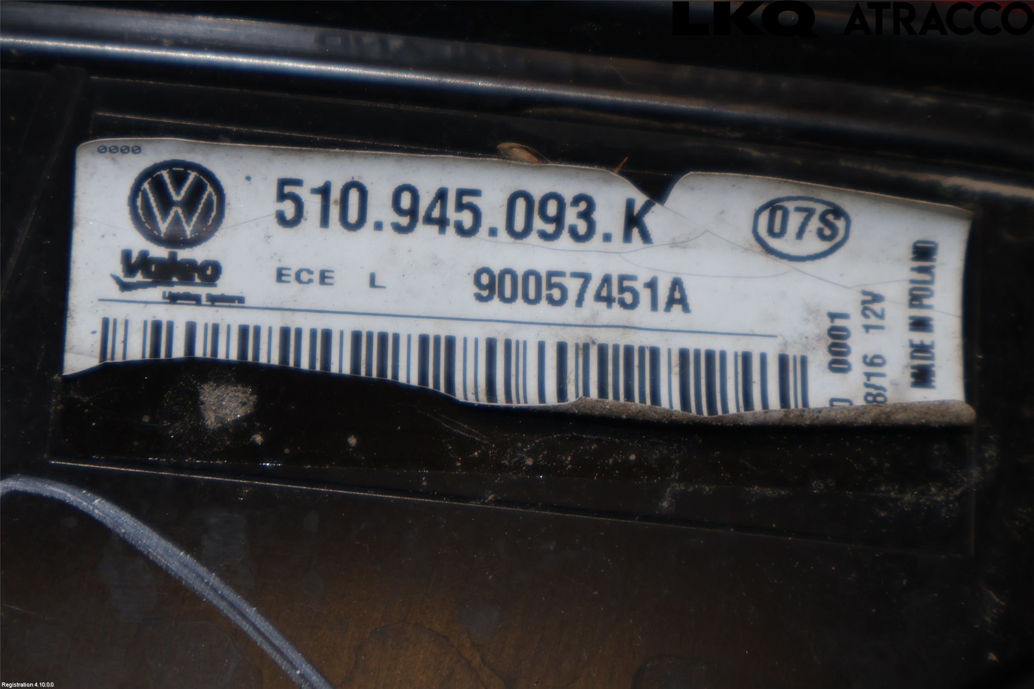 Volkswagen VW GOLF SPORTSVAN 15-20 Bakljus Lucka Vä
