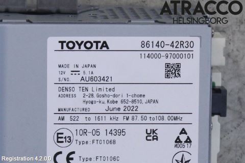 Toyota RAV4 19- Radio