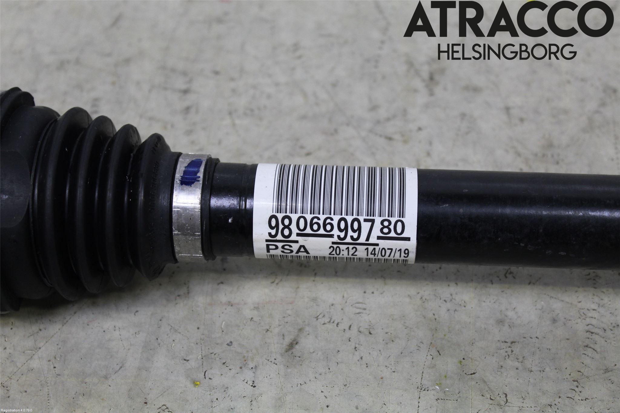 Peugeot PARTNER/E-PARTNER 19- Drivaxel Fram Höger