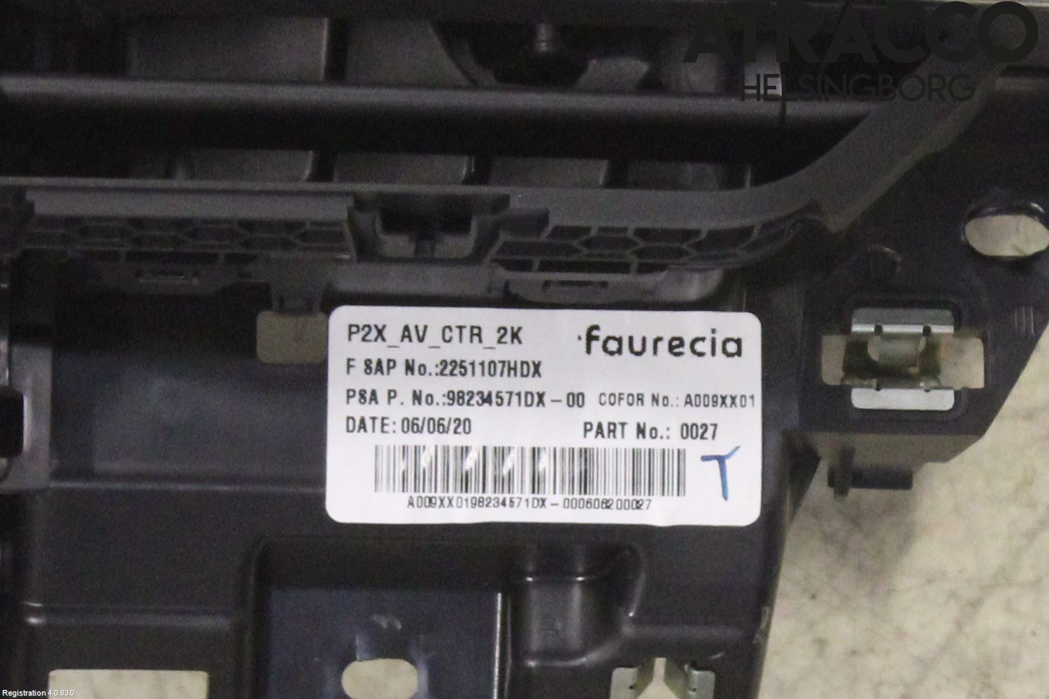 Peugeot 208/E-208 20- Defrosterkanal-Munstycke