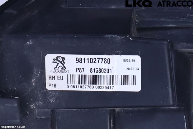 Peugeot 5008 17-24 Bakljus Lucka Hö