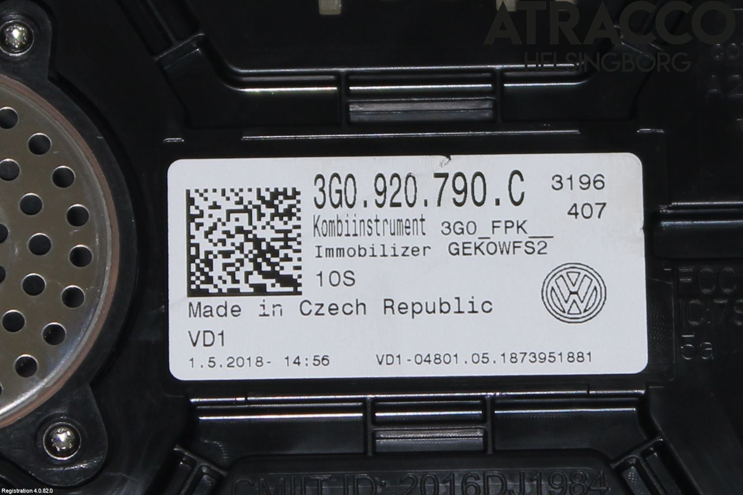 Volkswagen VW PASSAT 15-19 Instrument Komb