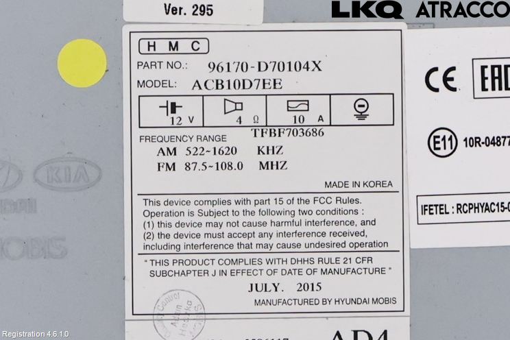 Hyundai TUCSON 05- Cd Radio - Multimediapanel