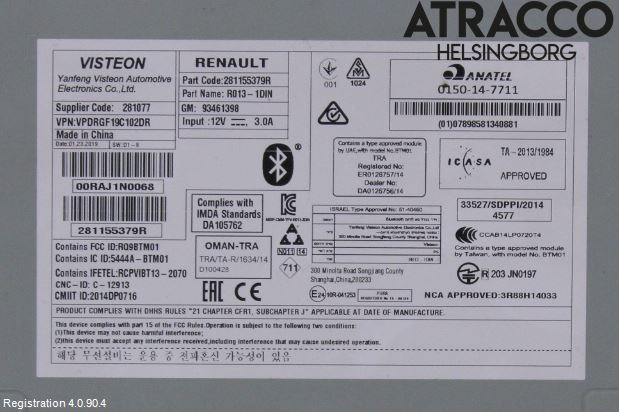 Renault TRAFIC/E-TECH 15- Radio