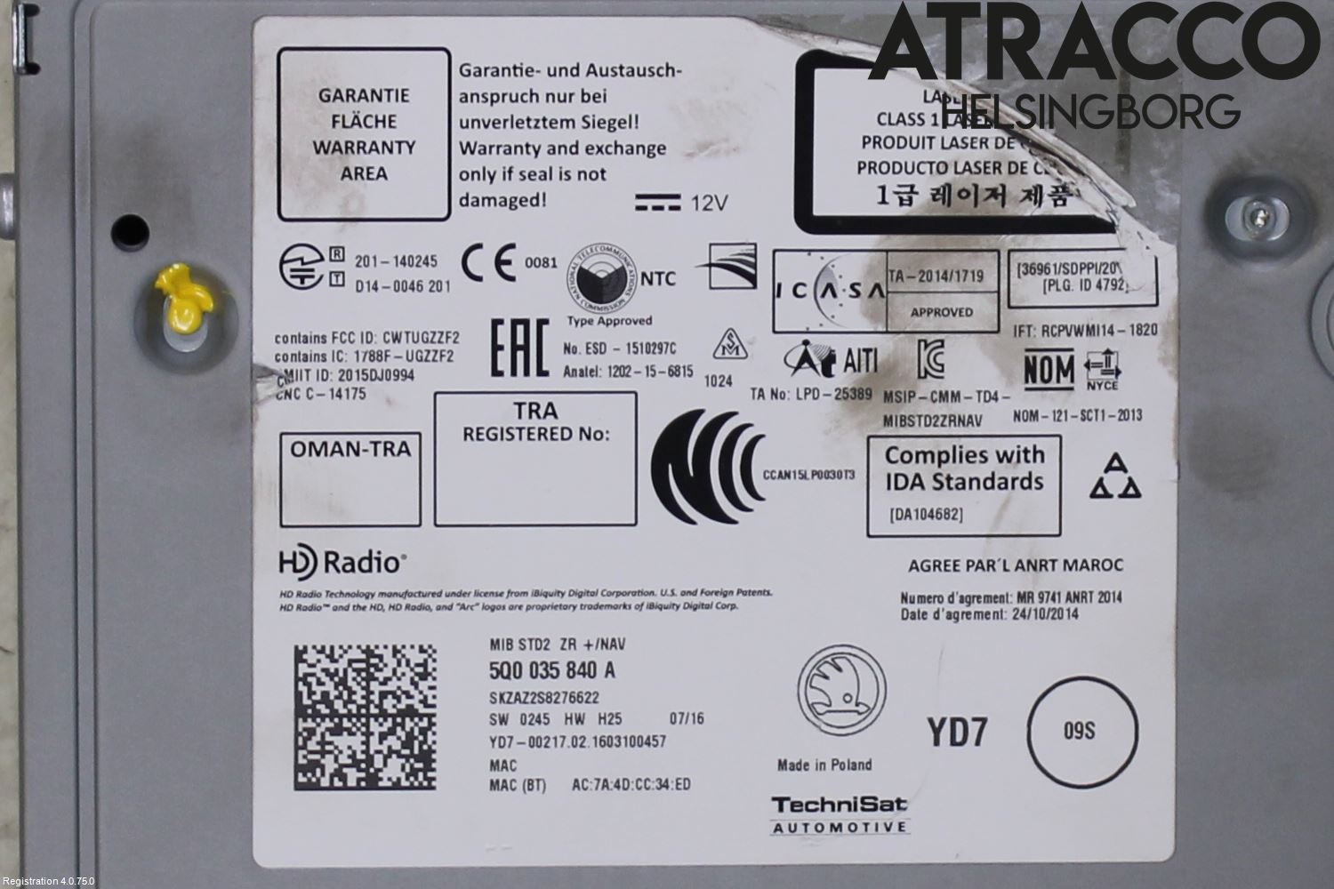 Skoda FABIA 15-21 Cd Radio - Multimediapanel