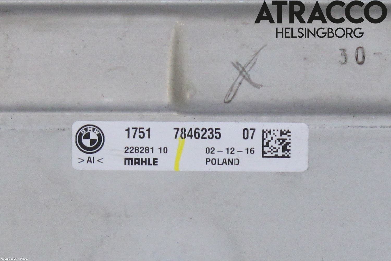 BMW 3 F30/F31/F80 12-19 Laddluft-Intercooler Kyl