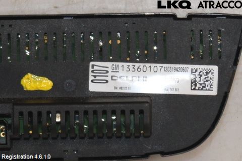 Opel ASTRA J 10-15 Ac Styrenhet Ac Manöveren