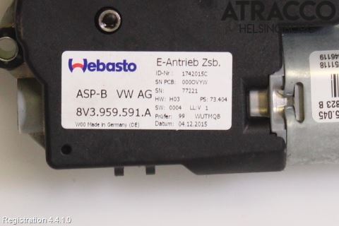 Audi A3/S3 8V 13-20 Taklucksmotor