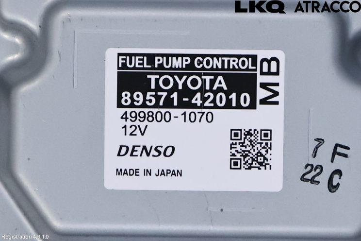 Toyota CAMRY 19-24 Styrenhet Bränslepump