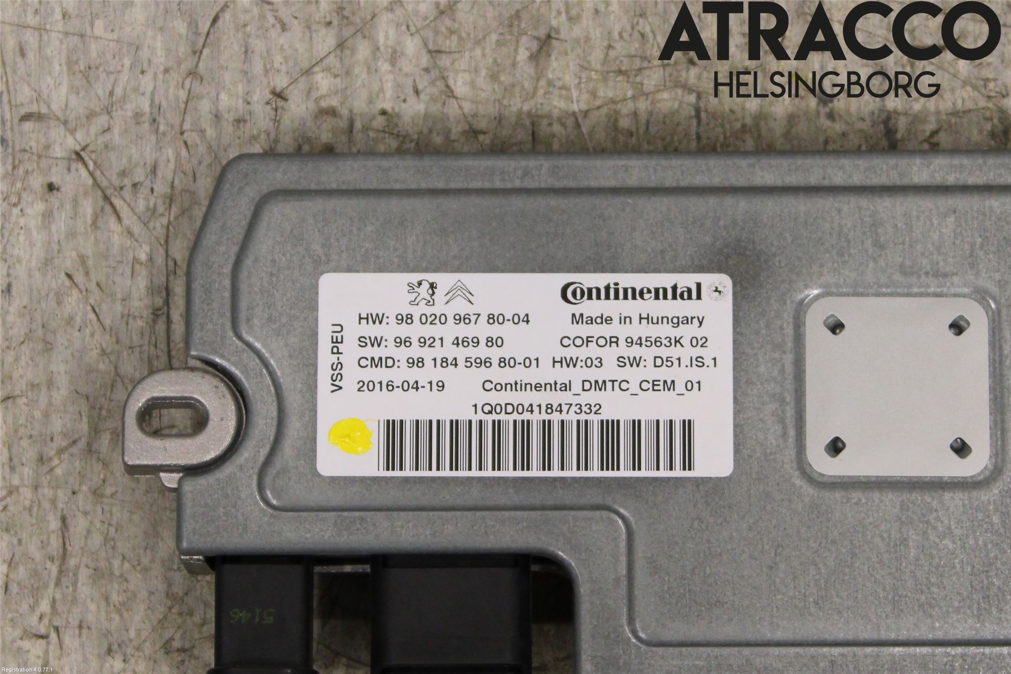 Peugeot 3008 09-16 Styrenhet Start/Stopp