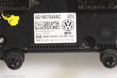 Volkswagen VW GOLF / E-GOLF VII 13-20 Ac Styrenhet Ac Manöveren
