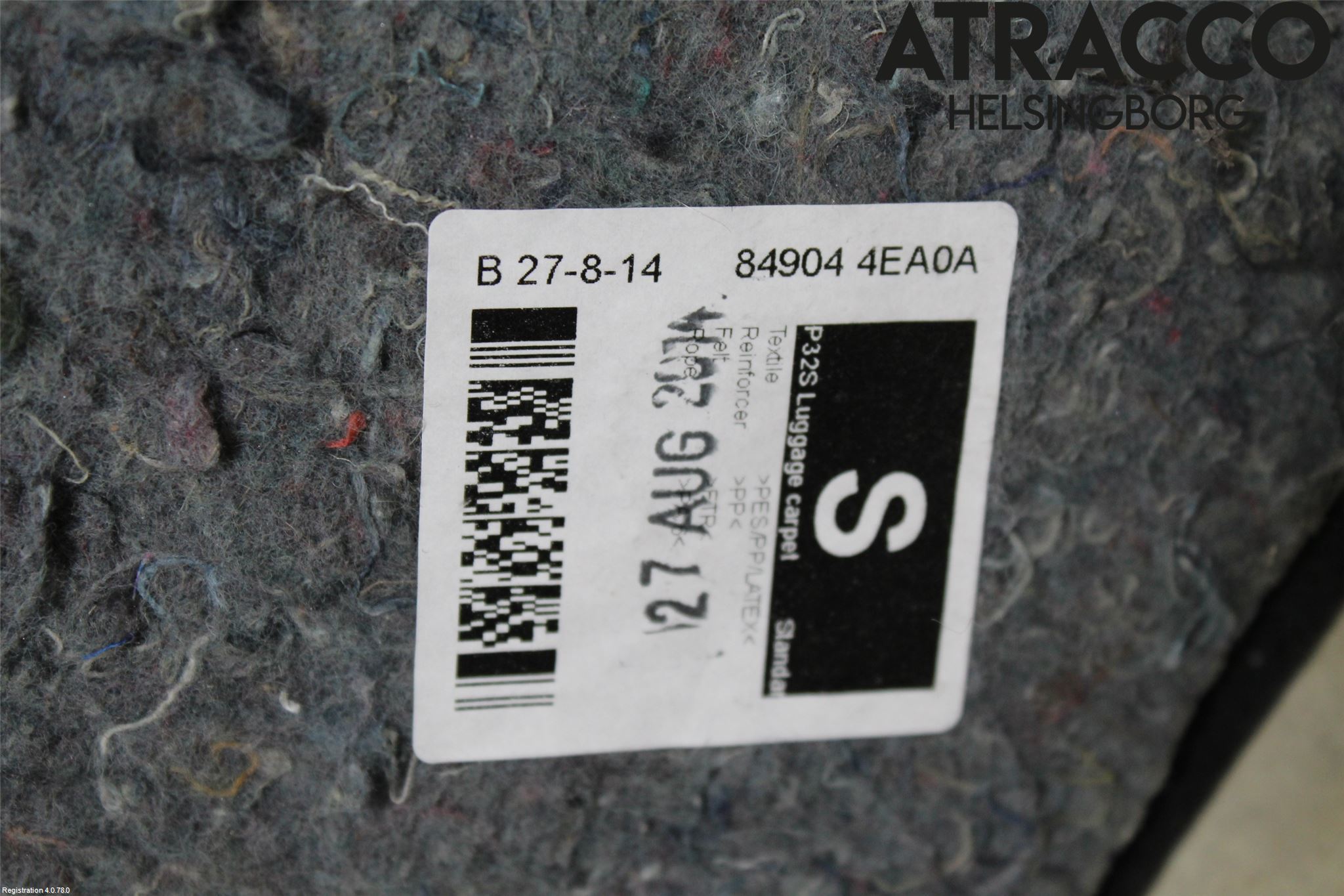 Nissan QASHQAI 14-17 Inrbagagerumklädsel-Golv