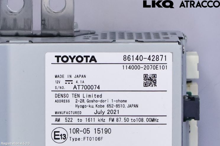 Toyota RAV4 19- Cd Radio - Multimediapanel