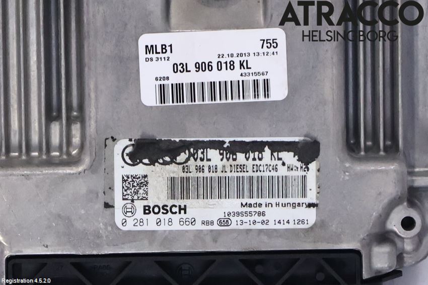 Audi A4 12-15 Styrenhet Inspump Diesel