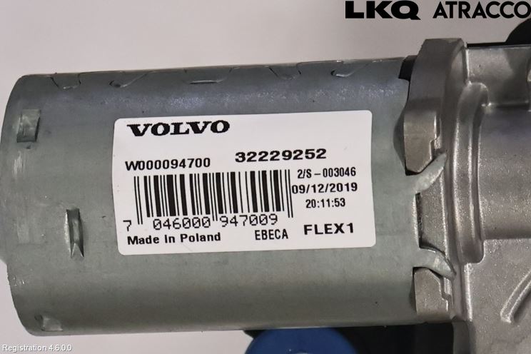 Volvo V60 19- Torkarmotor Baklucka