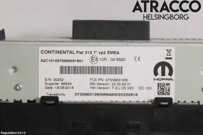 Fiat 500 07- Cd Radio - Multimediapanel