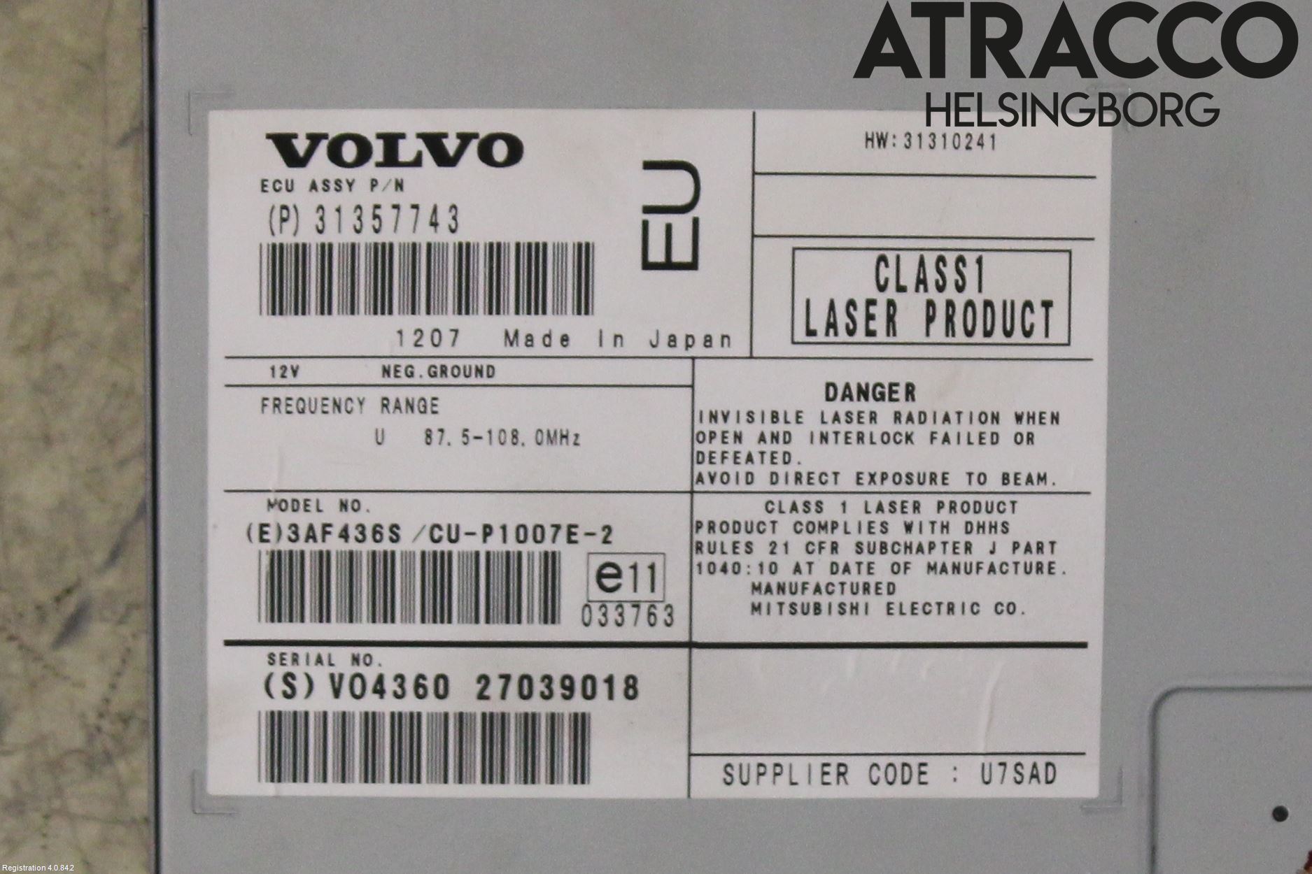 Volvo C30 10-13 Gps Navigator