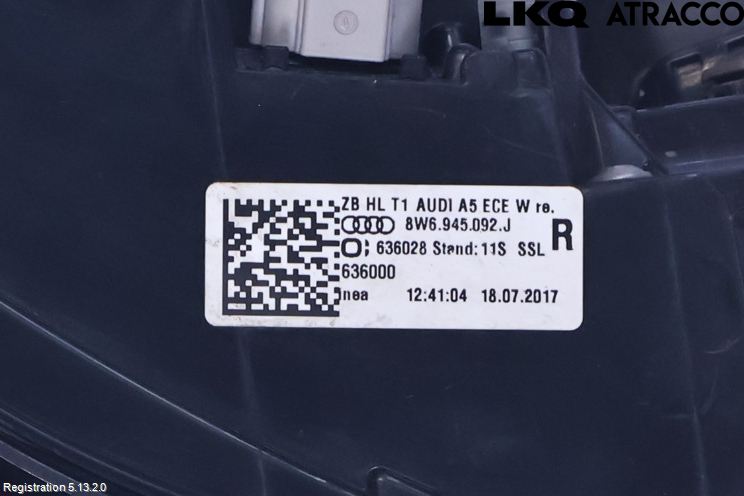 Audi A5 17- Bakljus Höger