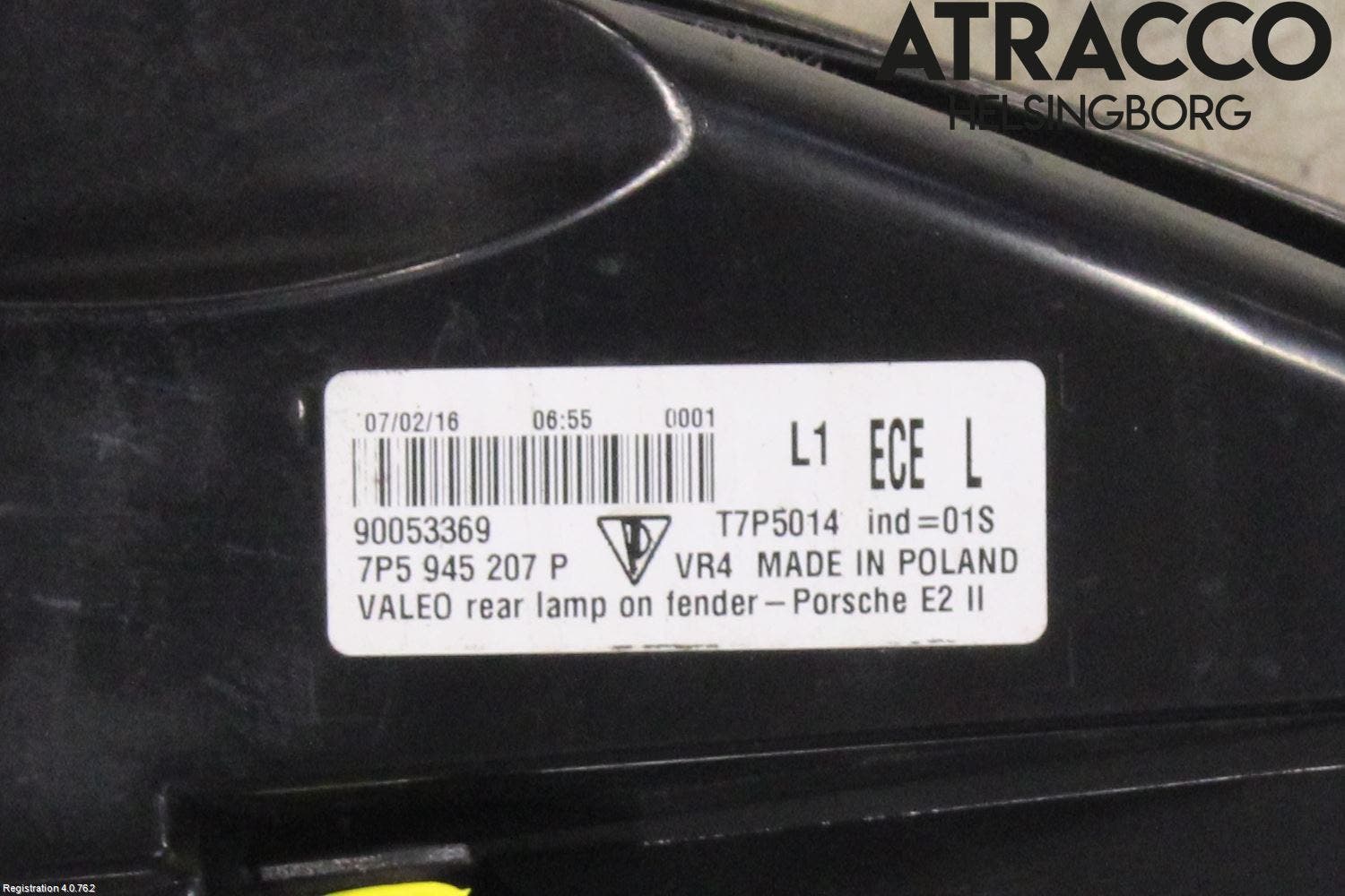 Porsche CAYENNE 03- Bakljus Vänster