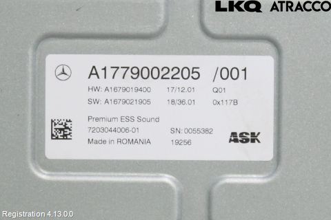 Mercedes-Benz MB A-KLASS (W176) 13-18 Radio-Stereo Förstärkare