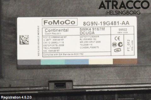 Jaguar XF 08-15 Styrenhet Nyckellöst System