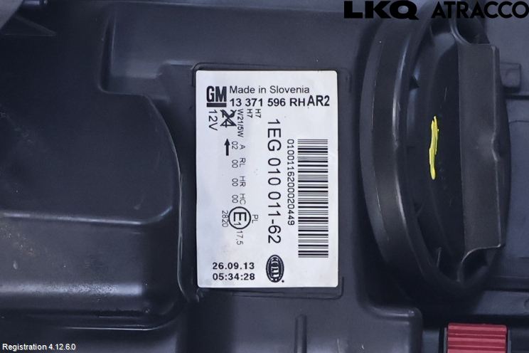 Opel ASTRA J 10-15 Strålkastare Höger