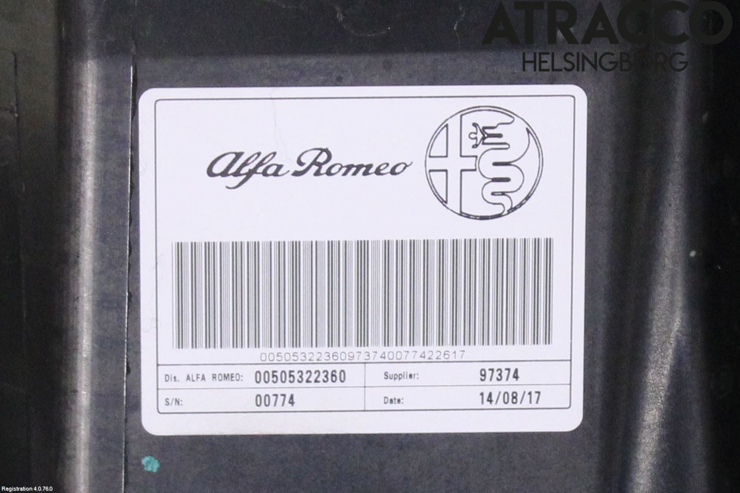 Alfa STELVIO 17- Bränsle Kolkanister