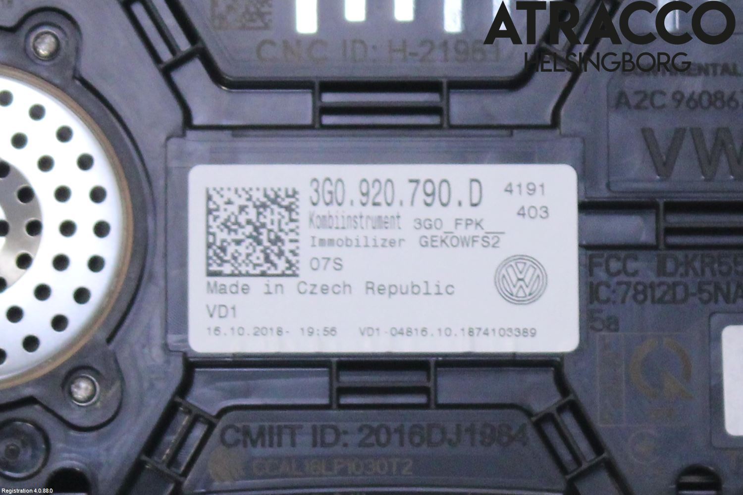 Volkswagen VW PASSAT 15-19 Instrument Komb