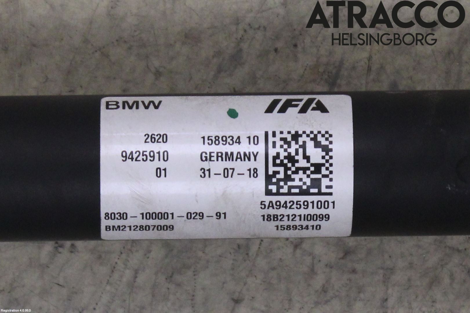 BMW 3 F30/F31/F80 12-19 Mellanaxel Främre 4Wd