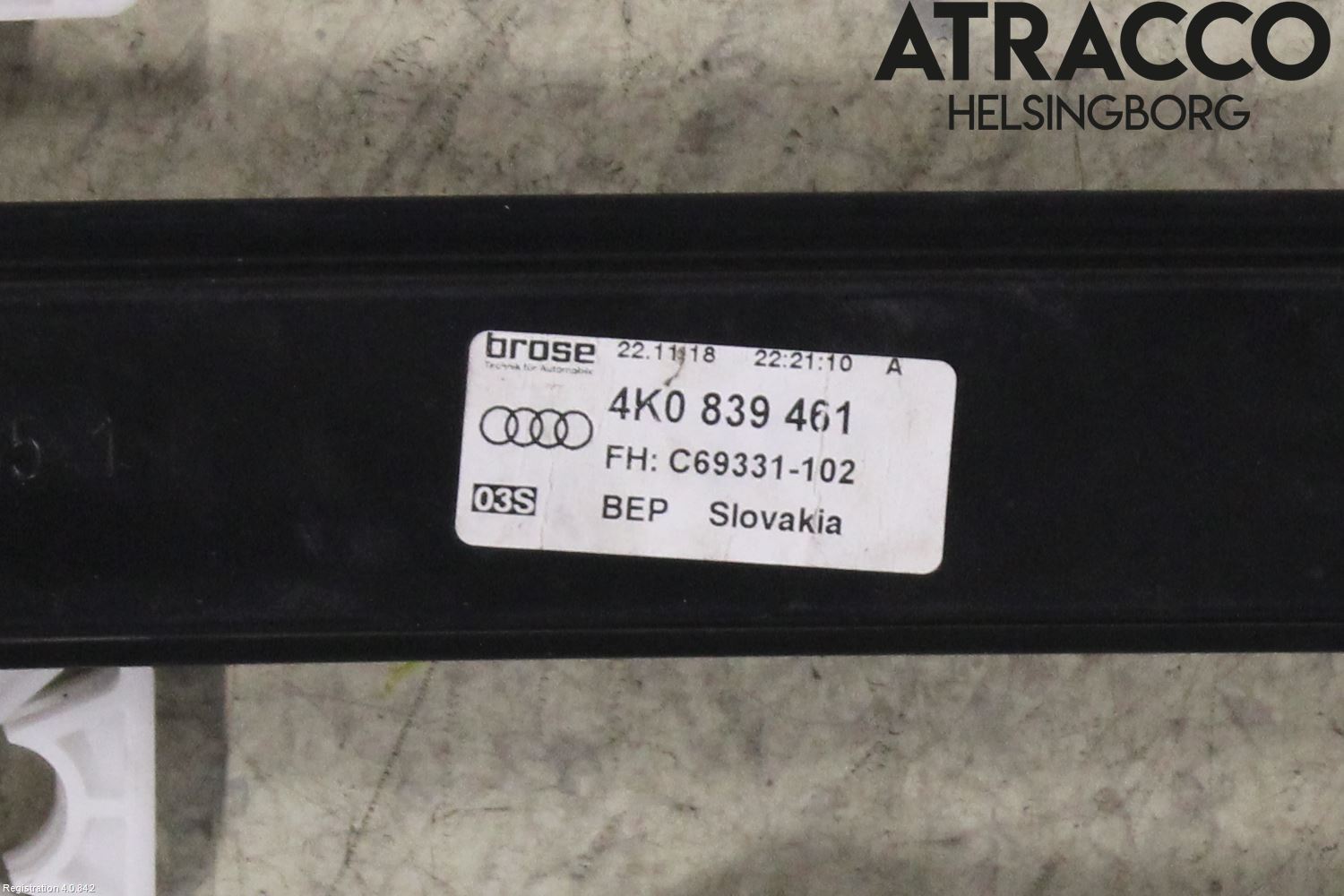 Audi A6 F2/C8 19- Fönsterhissmekanism